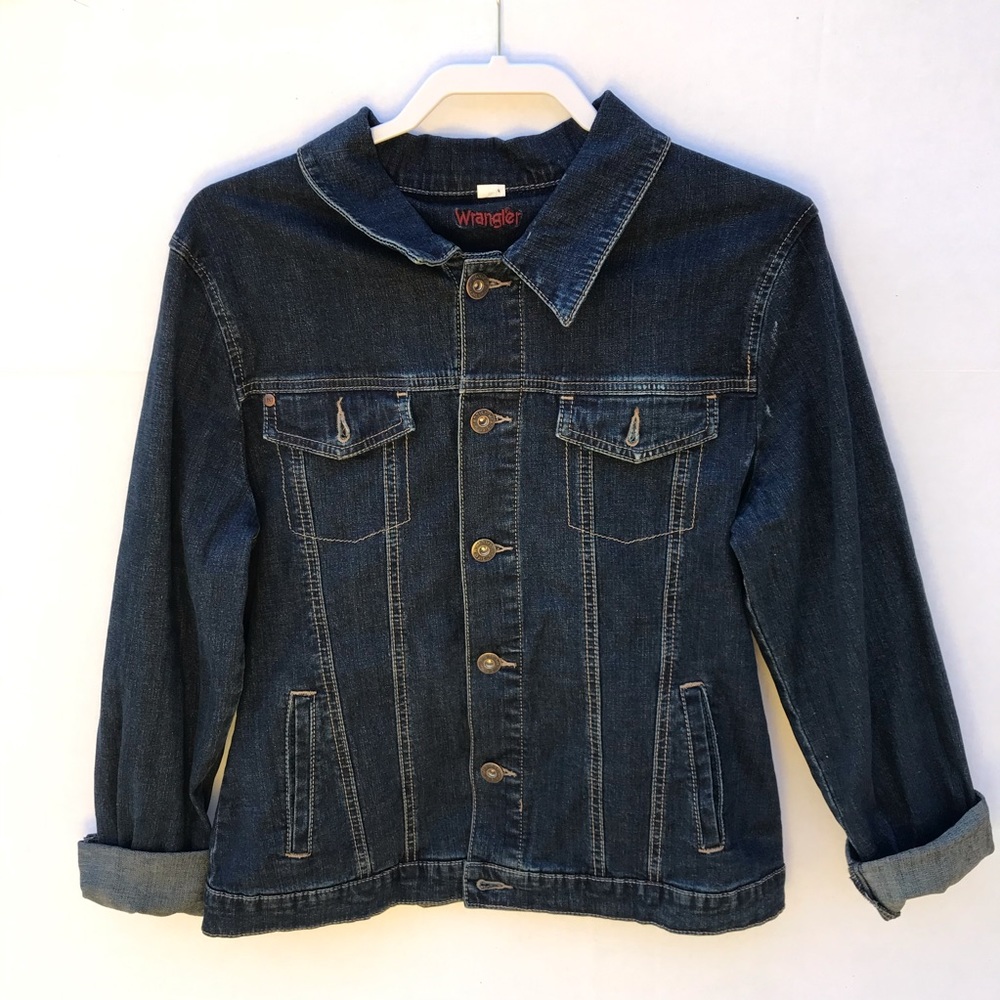 Wrangler 100% Cotton Dark Wash Denim Jacket XL